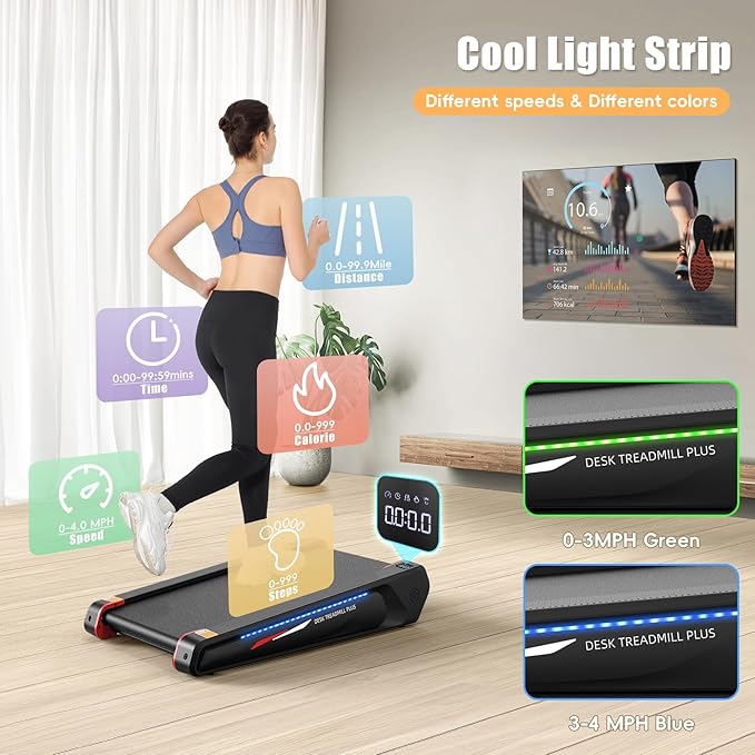 Caminadora Eléctrica Plegable 2.5HP Inclinación Rojo miniatura 6