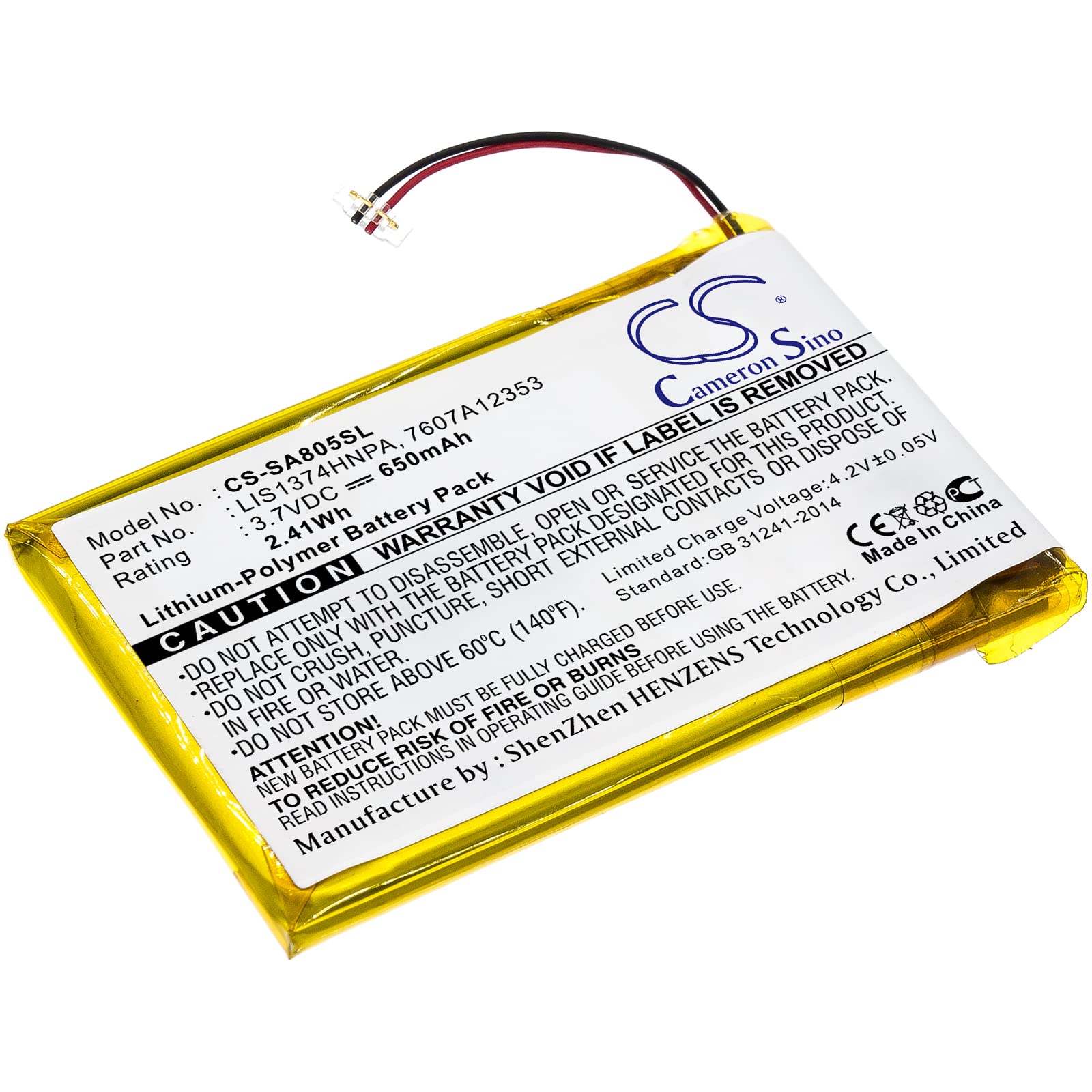 TECHTEK Batteria 650mAh Compatibile Con [Sony] NW-A805, NW-A805B, NW-A805P, NW-A805W, NW-A806B, NW-A806P, NW-A806V, NW-A806W, NW-A808B, NW-A815, NW-A816, NW-S639, NW-S639F, NWZ-A801, NWZ-A810, NWZ-A8