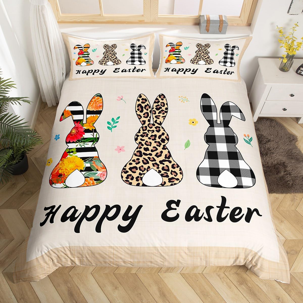 Parure de lit lapin super king size, le cadeau de Pâques idéal pour garçons et filles