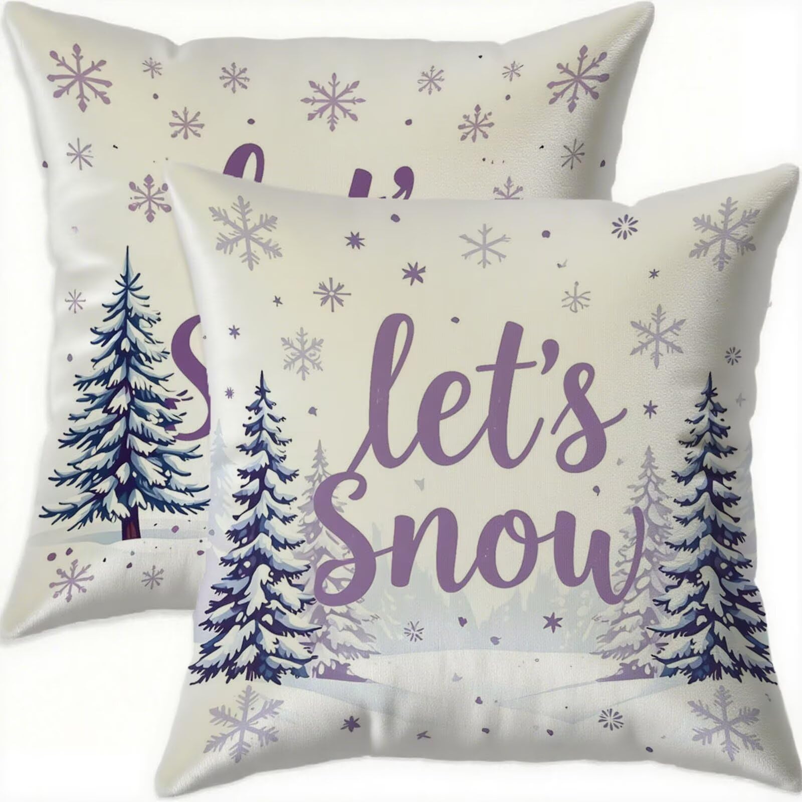 Housse coussin 70x70 velours noël taie oreiller