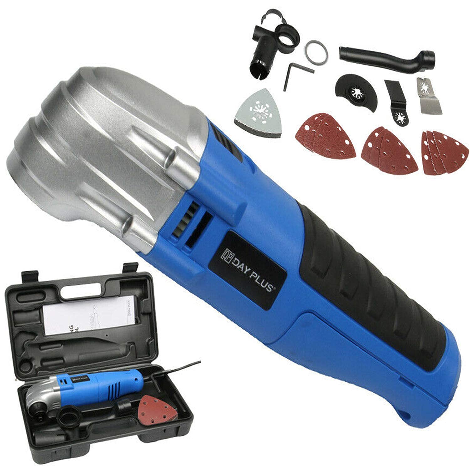 Oscillating Multi Tool, 180W, 21000rpm, Multi Purpose for Sanding Scraping Cutting Polishing Grinding Grout Removal Power Tool, Includes 17-Piece Universal Accessories