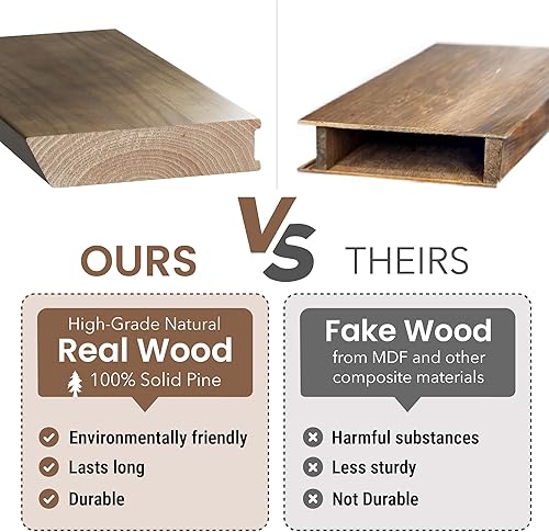 Miniatura 6 de Estantes flotantes de madera blanca para pared de 16 pulgadas (juego de 2)  Estantes de baño blancos  Pequeño estante montado en la pared para