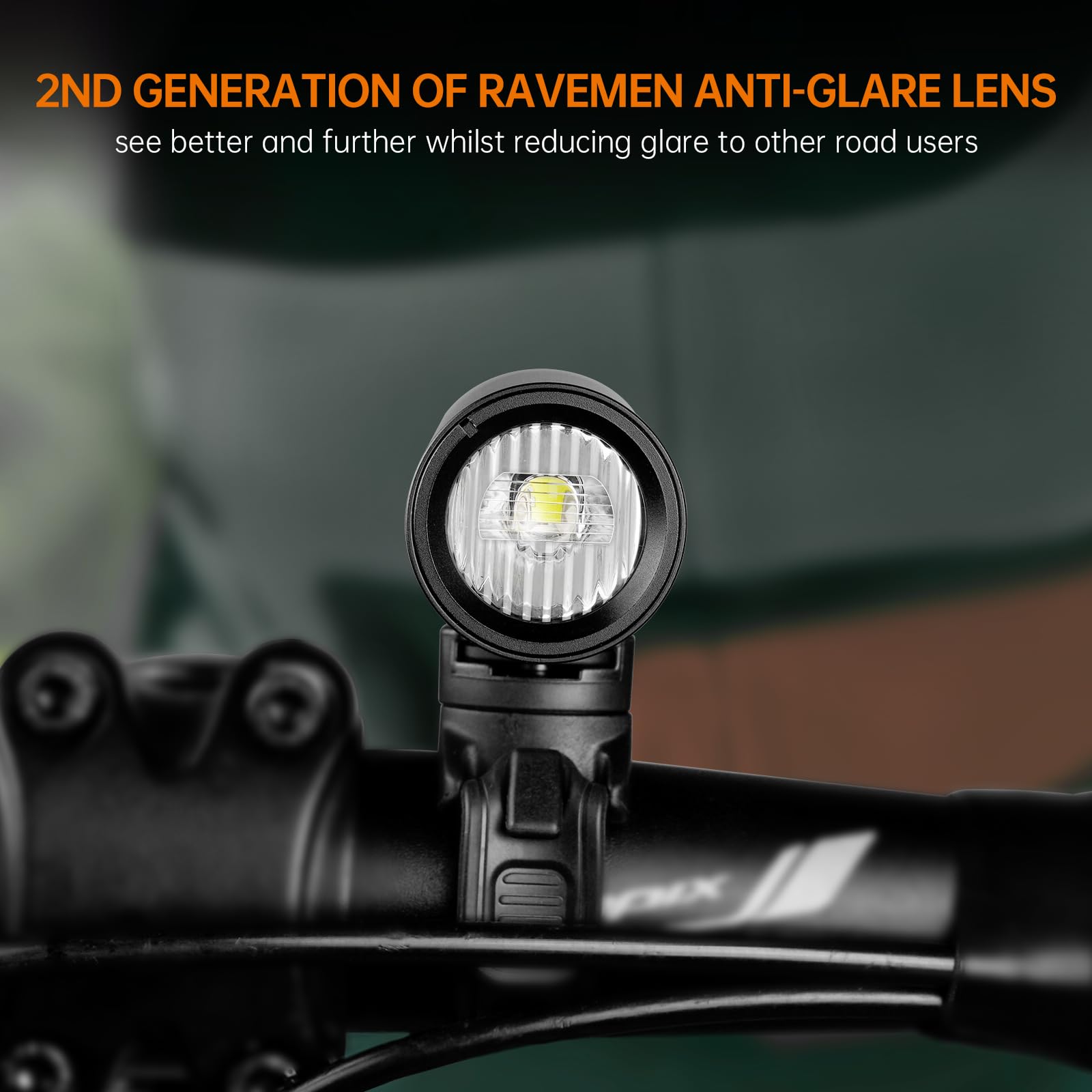 RAVEMEN CR1000 Black 1000 Lumen Compact Bicycle Headlight