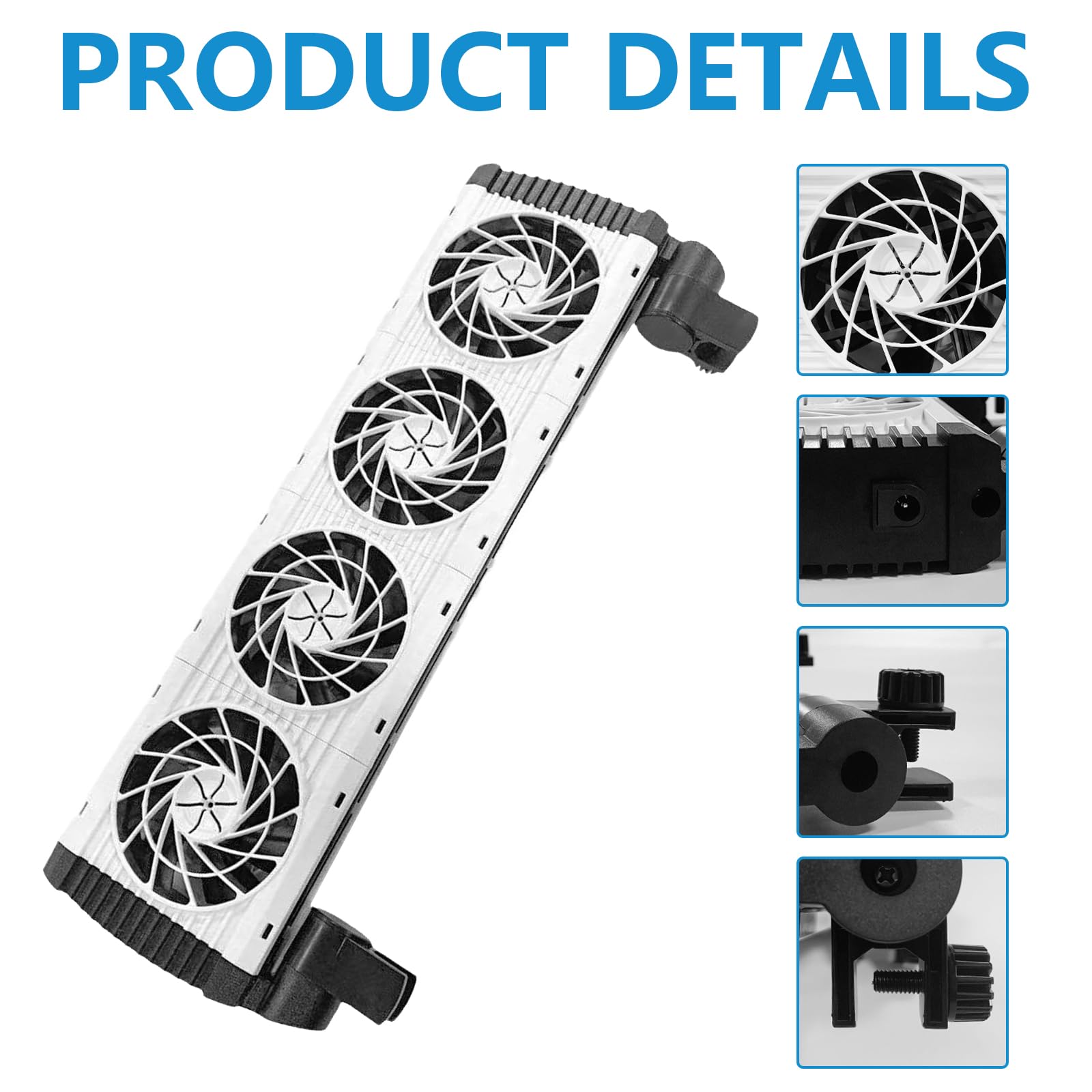 Ventilatore per Acquario, Ventola di Raffreddamento per Acquario Silenzioso Ventilatore a Clip con Timer e velocità Regolabile Raffreddatore d'Acqua per Terrari Salata o Case di (4 Ventola)