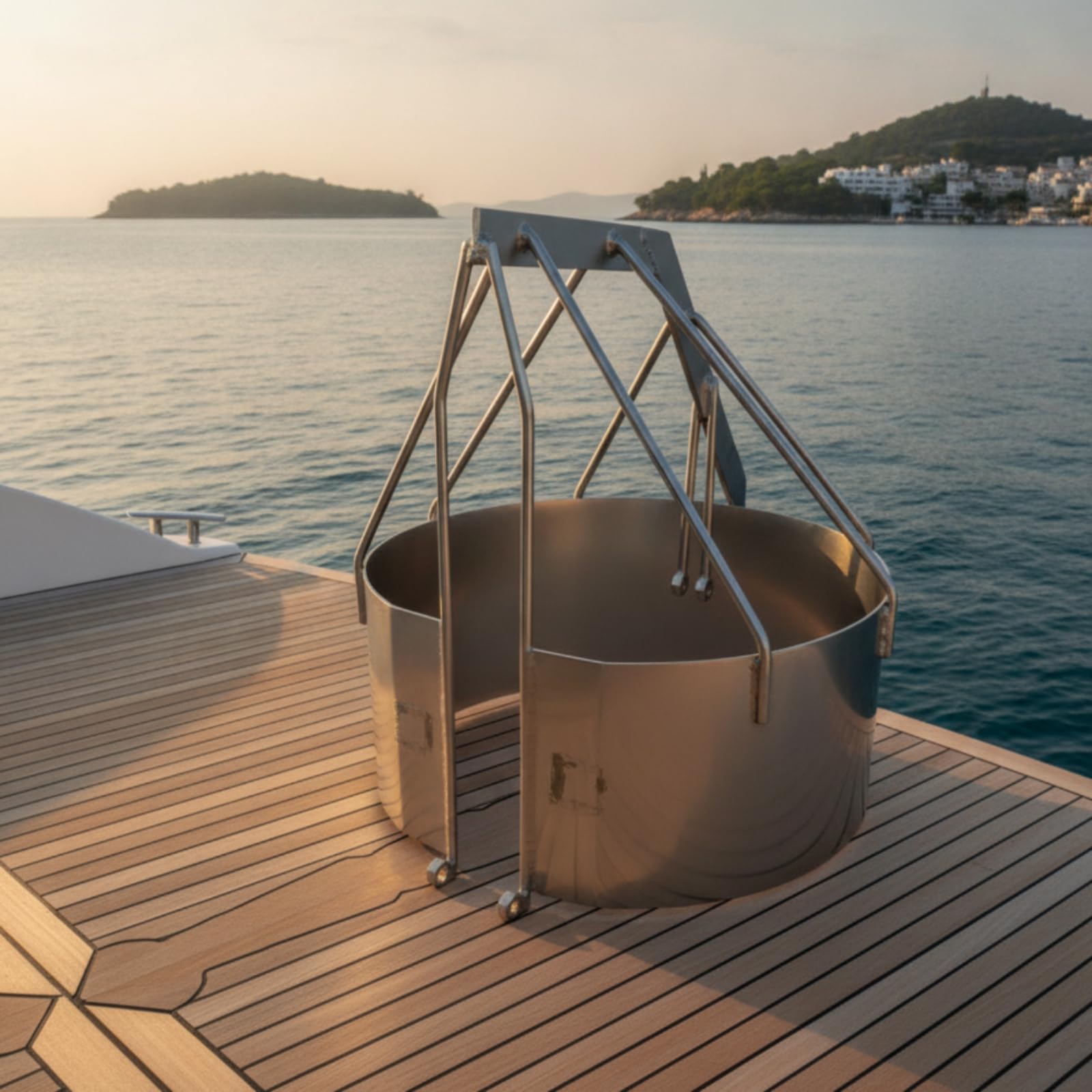 Para con Finitura Spazzolata Gabbia di a’propulsore Marina Sicura Accessorio per Diportisti, style to 1