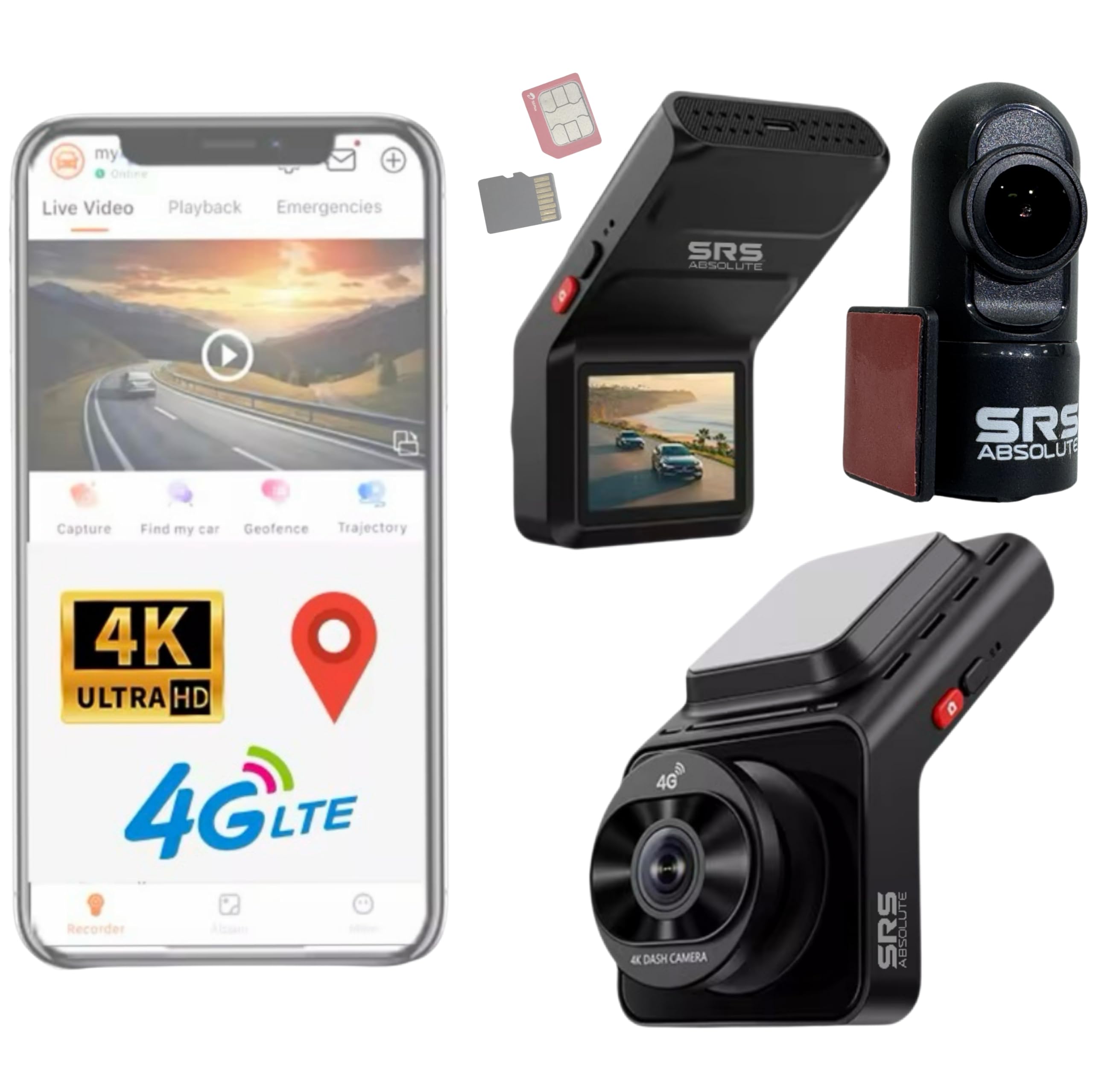 F/R 4K+4G Dual Dash Cam GPS+LiveVideo ADAS BSD Playback Park Monitor Calling Pedestrian Alert WiFi Hotspot Loop Record GSensor Reverse Parking 1TB MicroSD SIM Support (S44KGen4)-image-25
