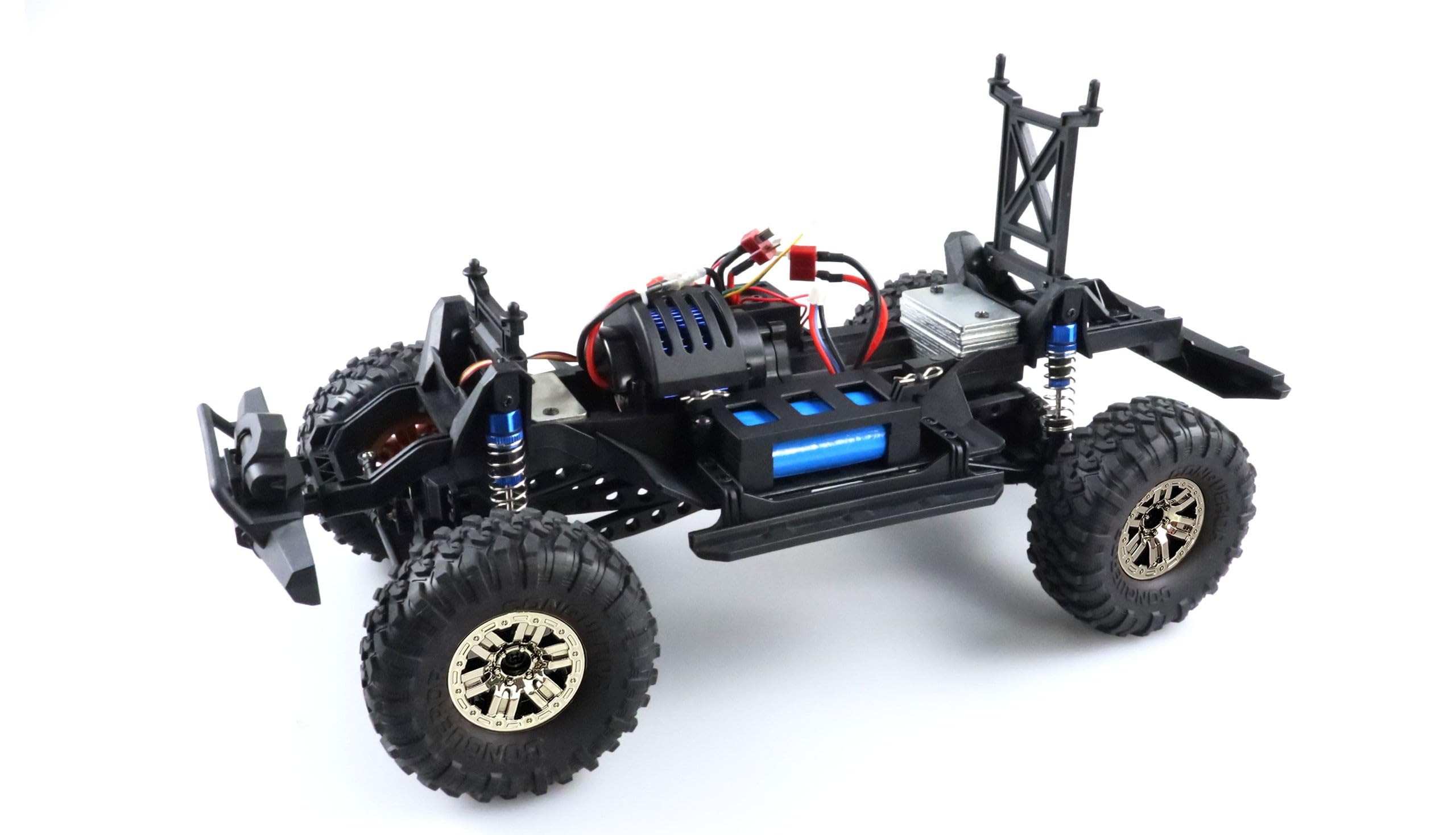 Amewi 22530 Dirt Climbing Beast Pick-Up Crawler 4WD 1:10 RTR z pilotem zdalnego sterowania, akumulatorem i kablem do ładowania, czarno-zielony
