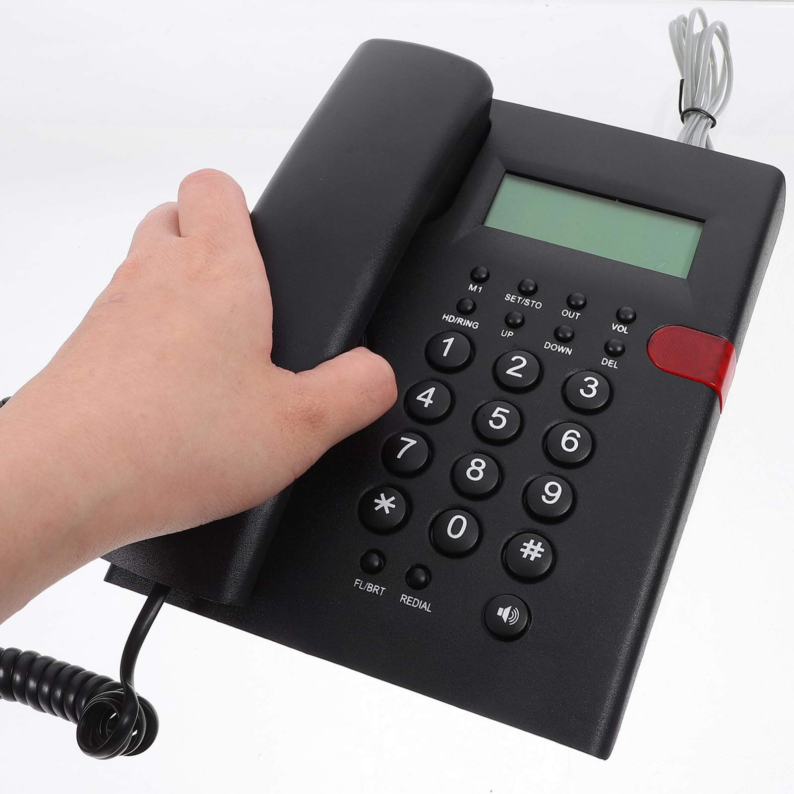 HOMSFOU Telefono Fisso Fili Telefoni Fissi per Casa Ufficio Telefoni Tasti Grandi per Anziani e Adolescenti Dispositivo Intuitivo e Facile da Usare