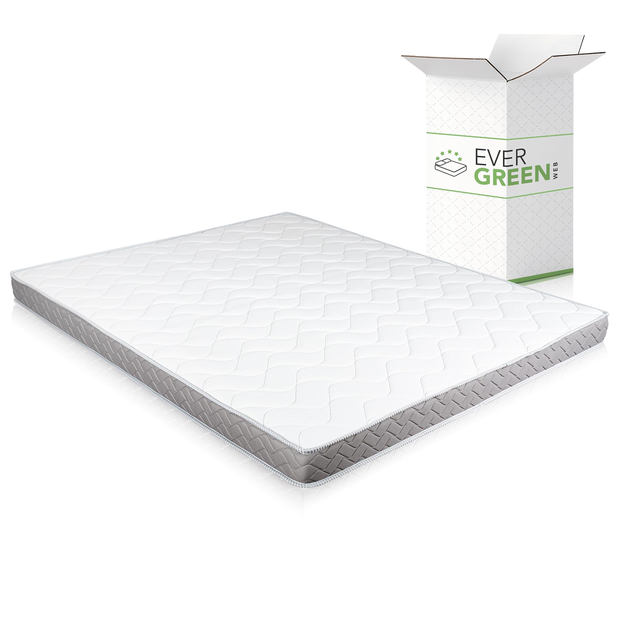 EVERGREENWEB - Mattress 120x190 cm for Sofa Bed 12 cm High (4,72 inch), Orthopedic Waterfoam Mattress for Bed Frames and Bases, Ergonomic with White Hypoallergenic Coating - DAYBED