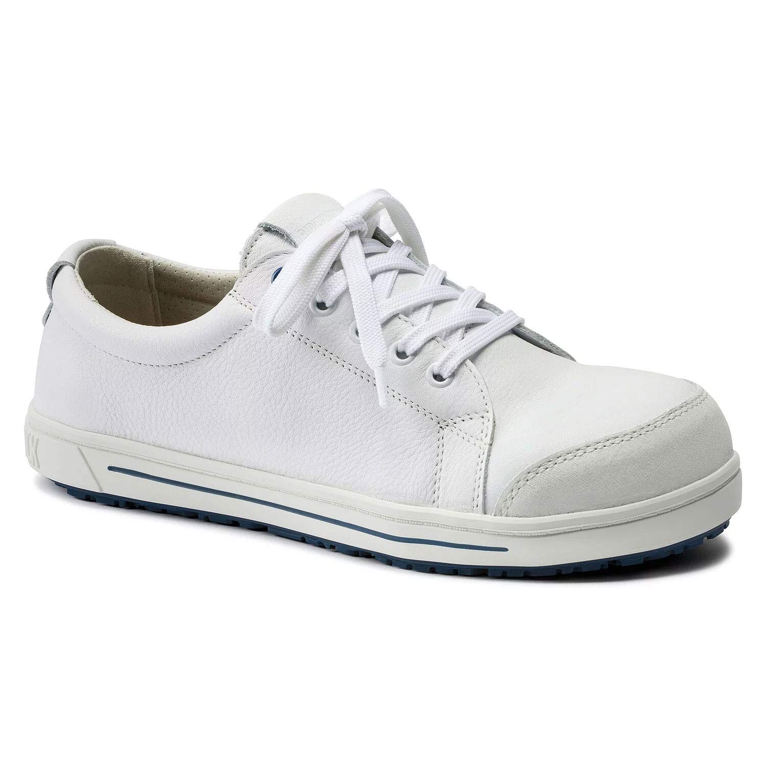 BIRKENSTOCK Zapato de seguridad con cordones clase S3 con puntera de acero antiestático, material exterior de piel, modelo QS 500 1011230, Blanco, 40 EU