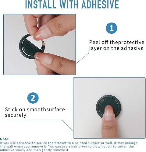 Miniatura 3 de Paquete de 8 organizadores de lentes de sol, almacenamiento redondo para lentes de sol, organizador de lentes de sol montado en la pared,