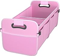 Vista 11 de Sposuit Organizador de maletero extragrande de 98 litros, plegable, con divisores extraíbles y correas de seguridad ajustables para automóvil, SUV