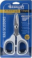 Vista 13 de Westcott - Tijeras de 13 cm con hojas de titanio para manualidades, costura y mucho más.