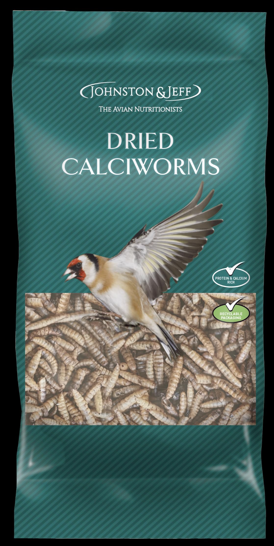 Johnston & Jeff 1kg Dried Calciworms Premium Wild Bird Food Wildlife