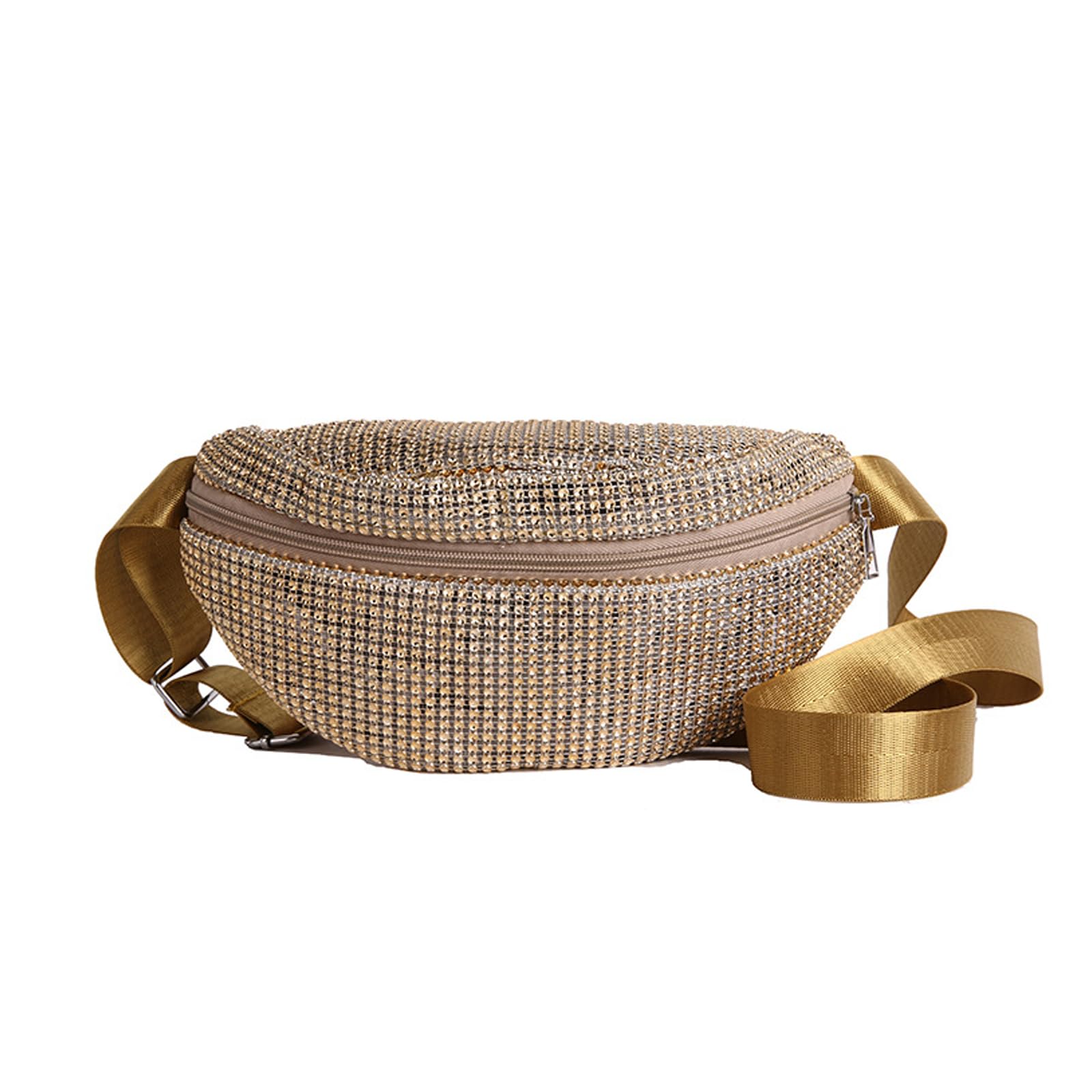 Bottone Rhinestones Waist Pouches Crossbody Bag Ergonomic Nylon Chest Pack for Daily Use and Outdoor Activities Shoulder Bag Daily Use