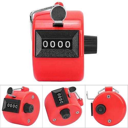 Miniatura 6 de Garosa Contador de cuentos de mano, pantalla de 4 dígitos, contador mecánico de mano, contador de clicker, perilla de carcasa de plástico,