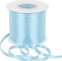 Vista 283 de Cinta de satén rosa polvoriento de doble cara, 3/8 pulgadas x 50 yardas, cintas de poliéster rosa polvoriento para envolver regalos, cinta de tela