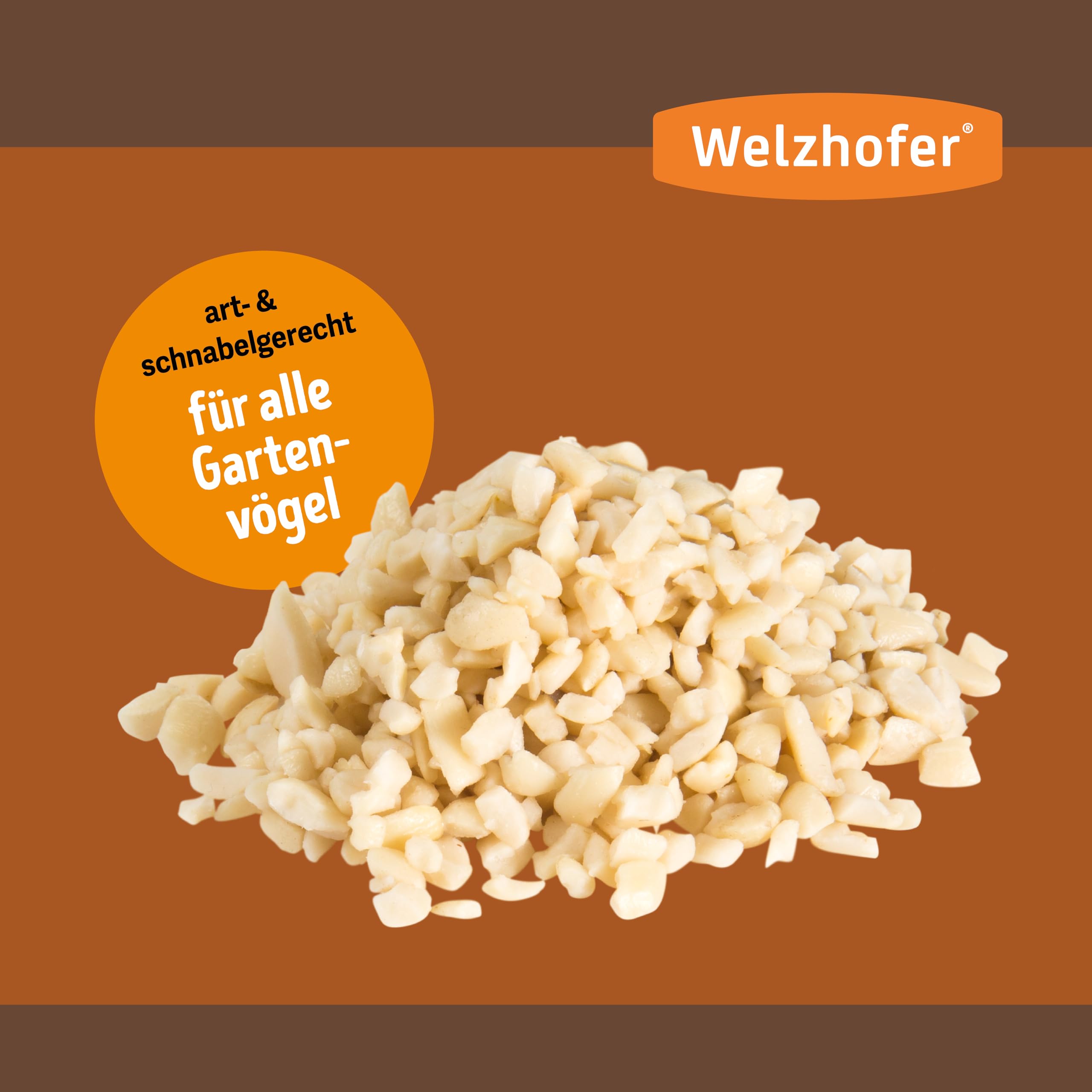 Erdnüsse gehackt 25kg Wildvogelfutter - Hochenergie Vogelfutter für Garten- & Wildvögel, mit extrem hohem Ölgehalt, 24% Eiweiß, 176 mg Magnesium. Rückstandsfrei & nährstoffreich