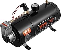 Vista 8 de VEVOR 12V Air Compressor with Tank 0.8 Gallon/3 L, Train Horn Air Compressor, 120 psi Working Pressure Onboard Air Compressor System for Train Air