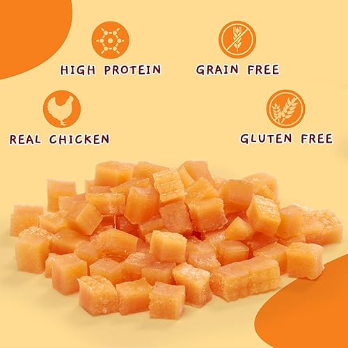 Miniatura 4 de Jungle Calling Golosinas suaves de pollo para perros y gatos bocadillos masticables naturales sin granos para recompensas de entrenamiento para