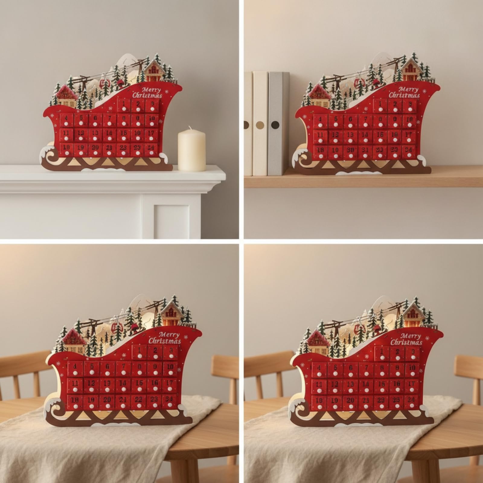 Calendario Dell'avvento in Legno