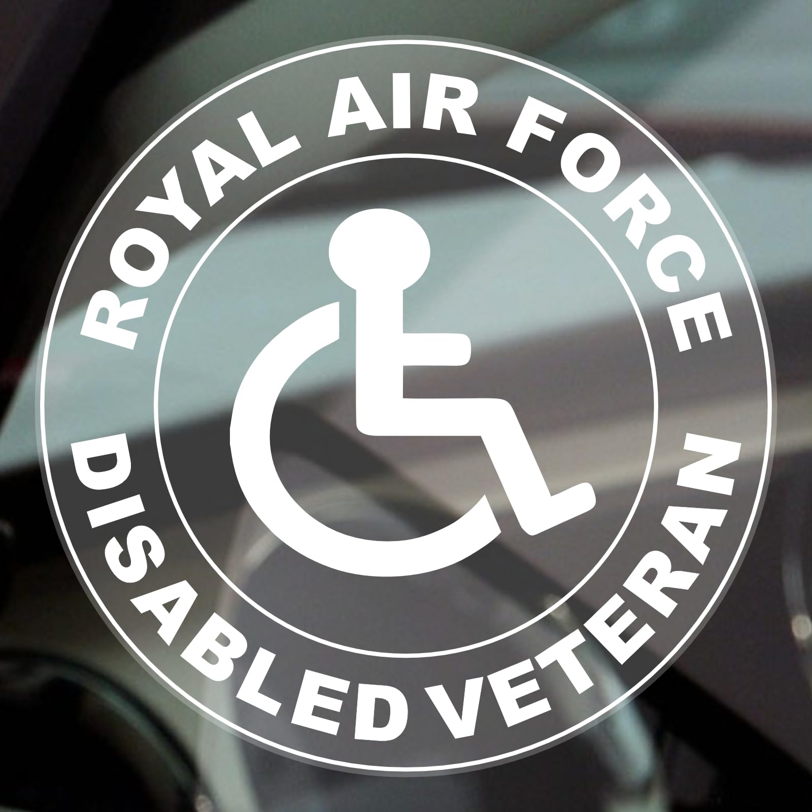 Platinum Place Uv Specialist Full Colour Inks 1 X Dr10 Sticker Not All Disabilities Are Visible Royal Air Force Disabled Raf Soldier Pilot Army Veteran Disability Awareness Sign Window Car Wheelchair Badge 100Mm (Internal Window To Face Outwards)