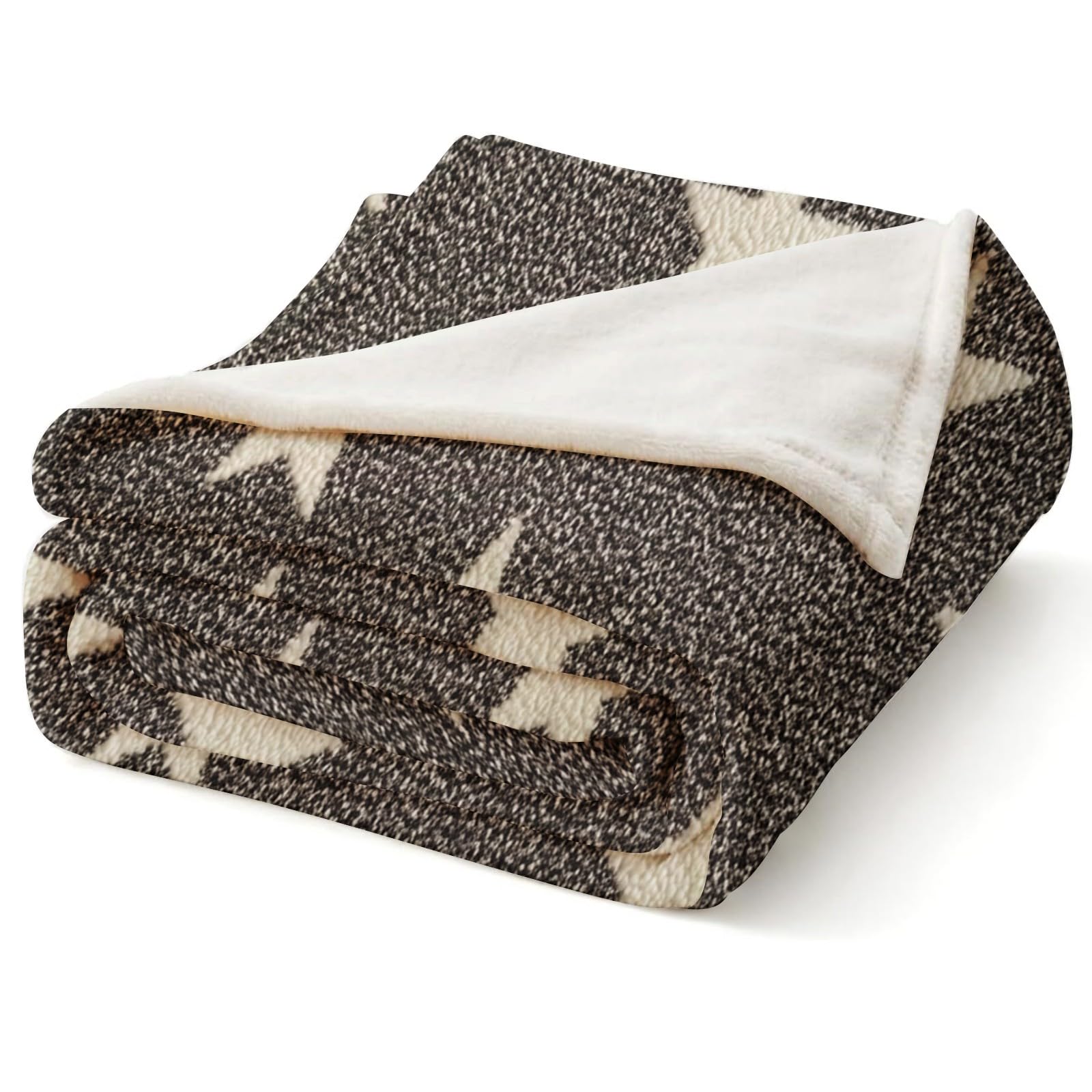 Coperta Morbida motivo a stella 200 x 220 cm, Plaid Caldo in Flanella, Idea Regalo Compleanno per Famiglia e Adulti