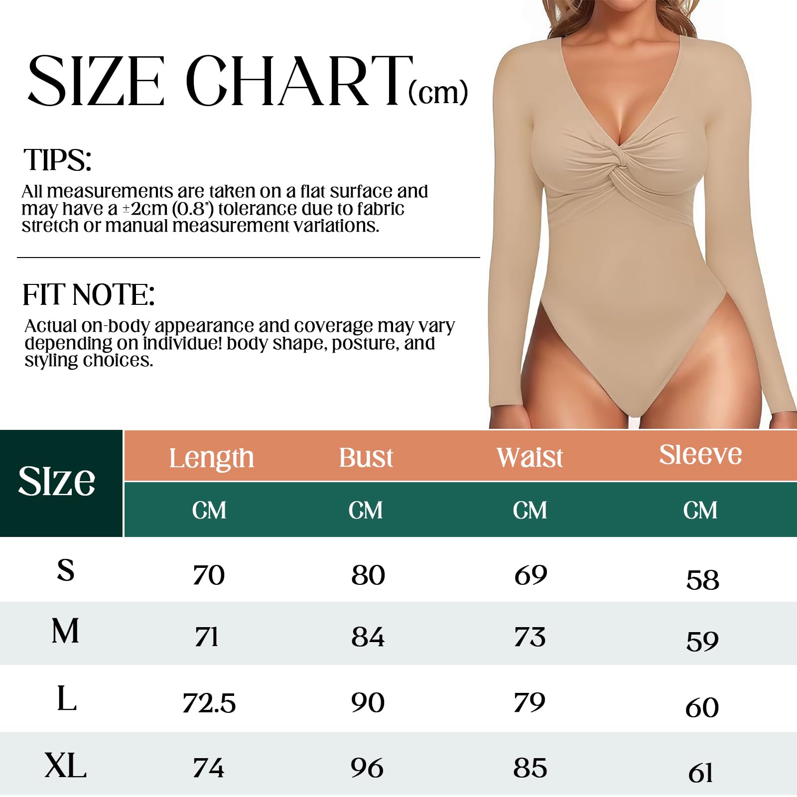 Body Femme Manches Longues Sexy Col V Bodysuit Top Chic Slim Fit Stretch Combinaison Jumpsuit Élégante Couleur Unie Une Pièce Bodys Automne Hiver Justaucorps Haut Top T-shirt