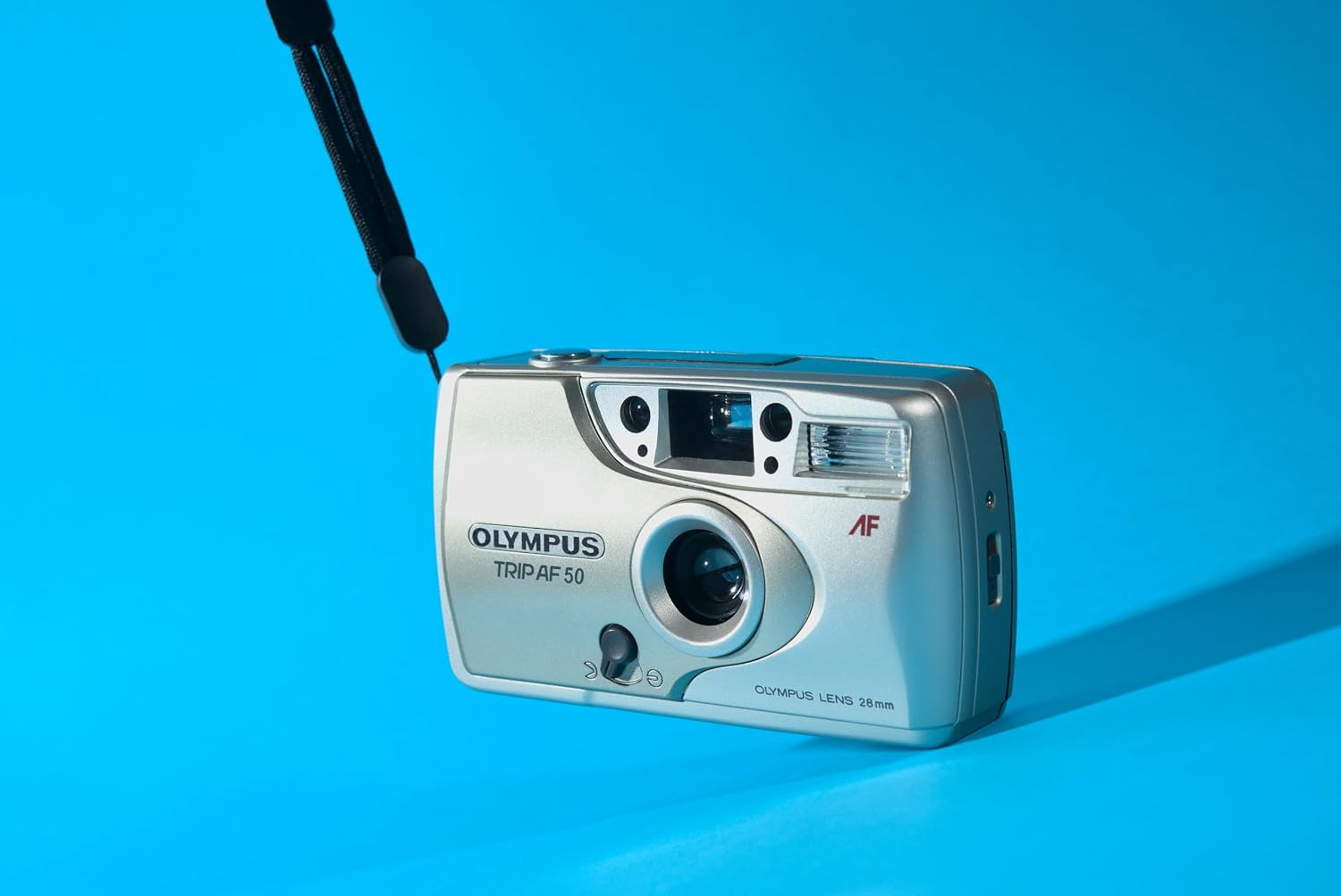 Vintage Olympus Trip AF 50 Camera With Box, Manual And Strap