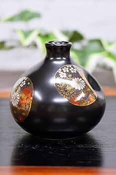 A1213-11/九谷焼/谷敷正人 造/雅彩石楠花文扁壷/花瓶/花器/華