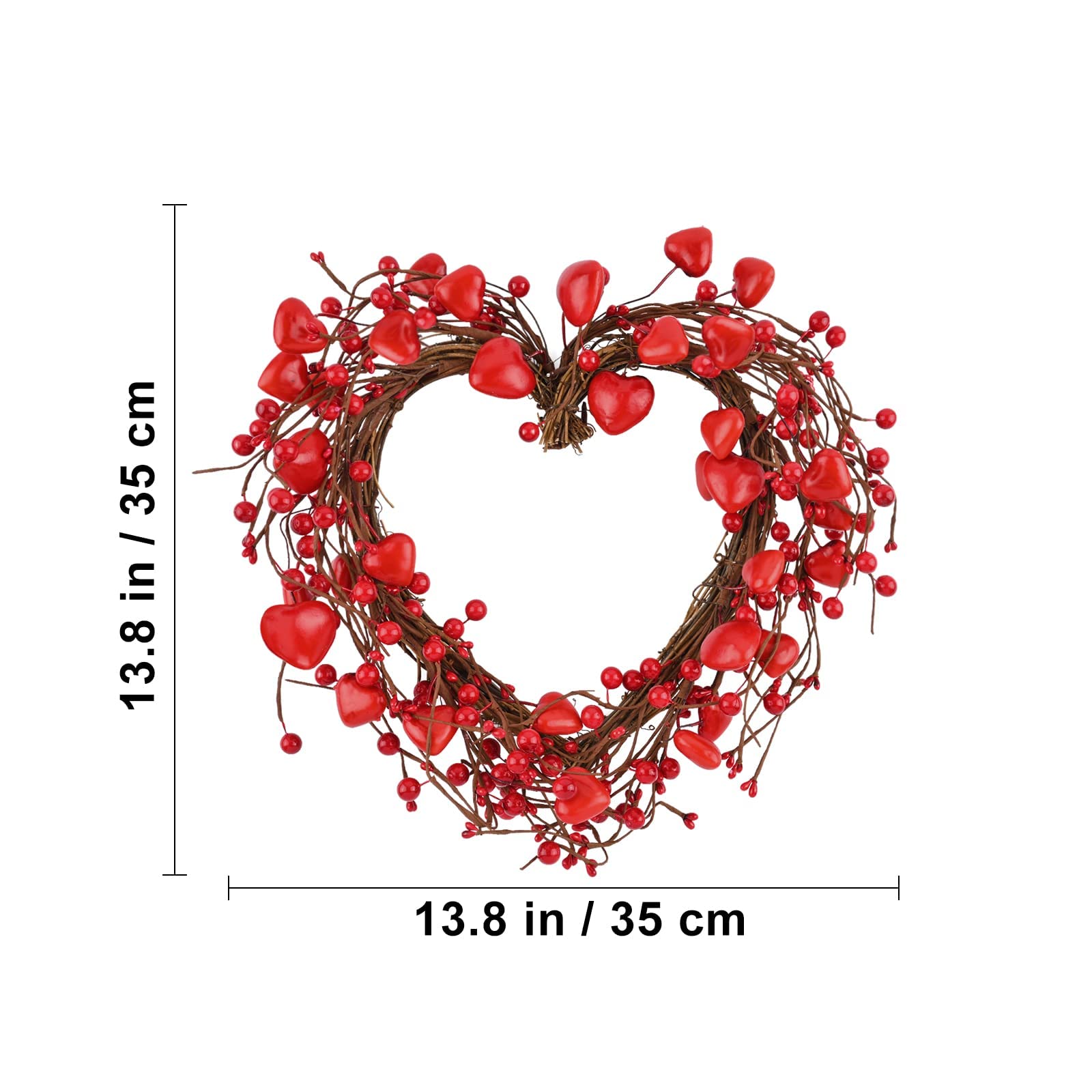 Amazon.co.jp: Dolicer 14インチ バレンタインデーリース ハート型