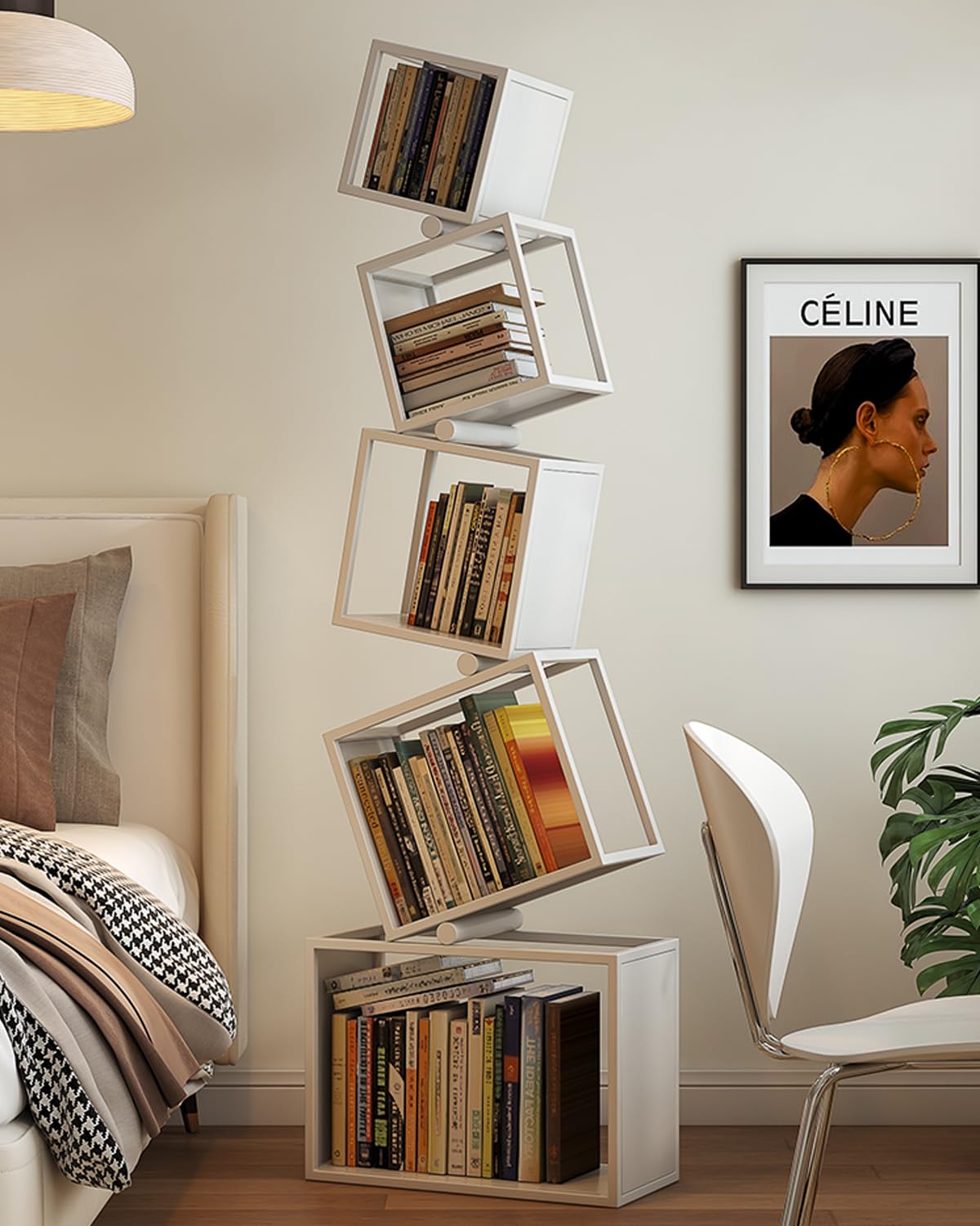 Amazon.com: 5-Tier Spine Bookshelf, minimalist bookshelf