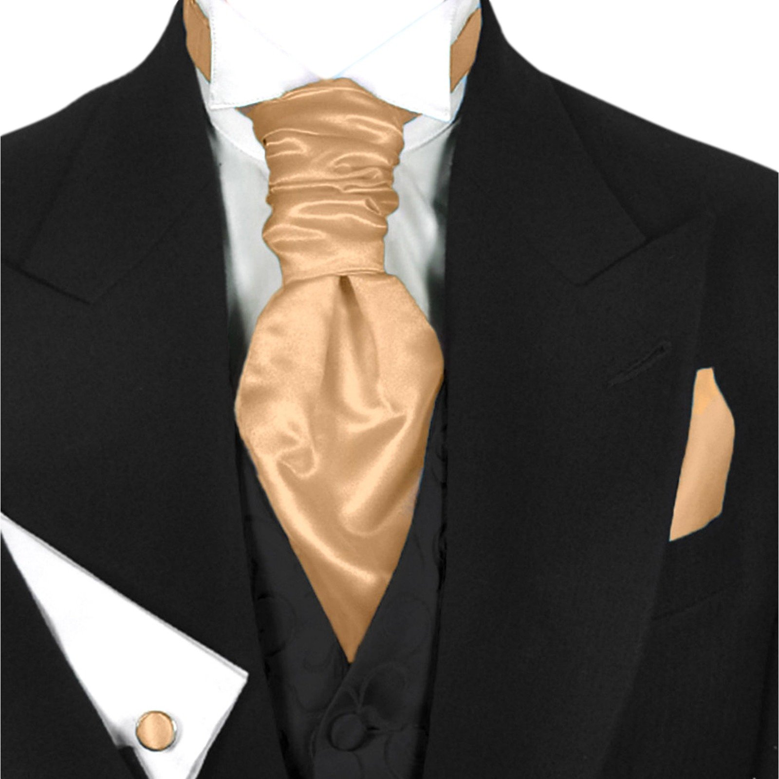 GASSANI Set Cravatta Slim 3 Pezzi, in Satin, 29 Tonalità