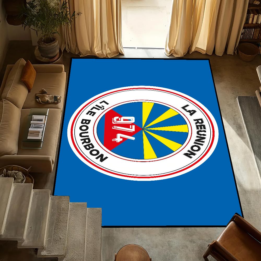 Tapis de chambre R-La Réunion 974 décoratif et confortable 90x150
