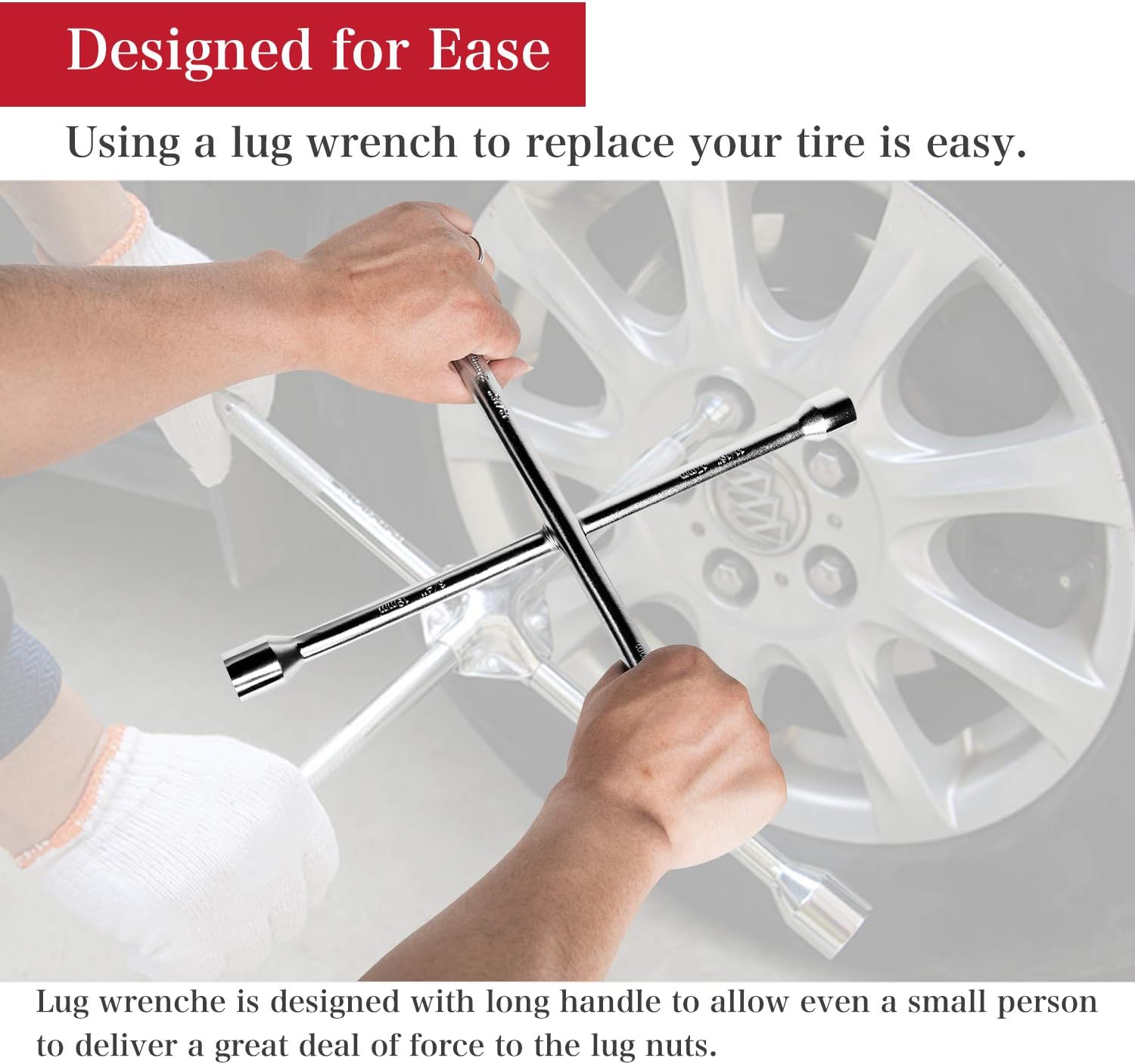 【86OFF!】 4 Way Lug Wrench Heavy Duty Telescoping Nut Universal