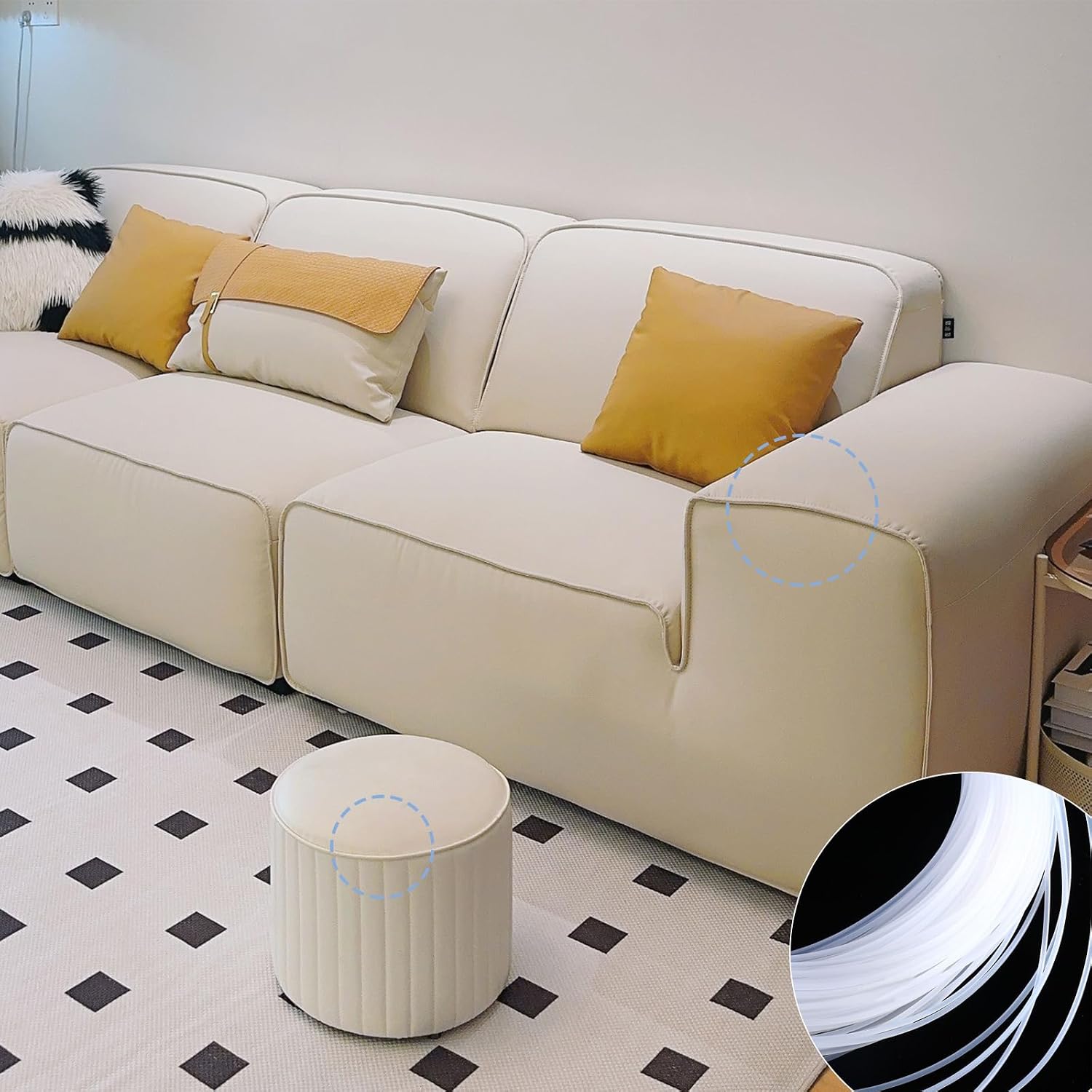 16.4 Yards Plastic Piping Cord 3mm Cording for Sewing Piping Translucent PVC Boning for Pillows, Sofas, Chairs, Tablecloths, Mattresses, Curtains, Clothing, and Furniture Decoration.
