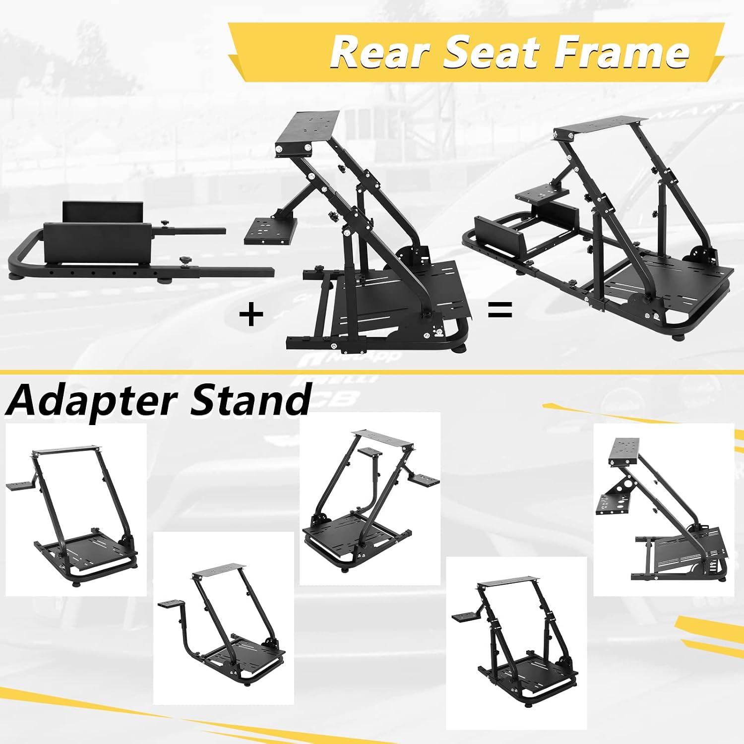 Marada Rear Seat Frame Separatly for Racing Wheel Stand Support DIY with Bolts