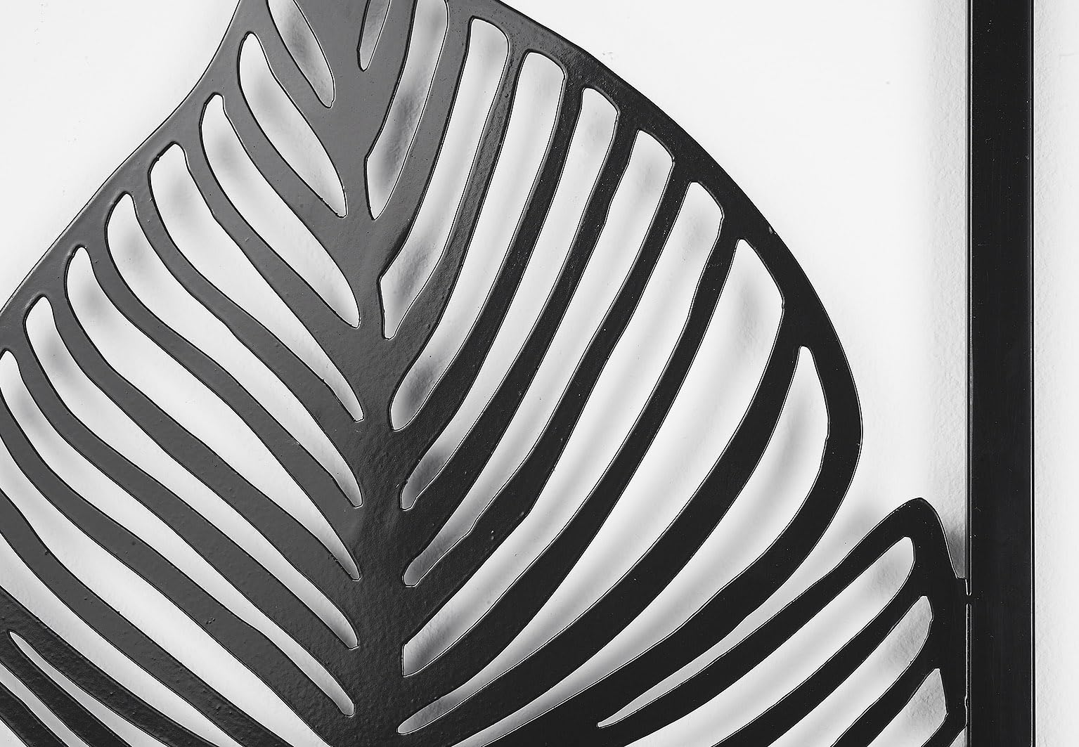 Kobolo Wandbild Wanddeko Metallbild FEATHER Metall zweiteilig Schwarz