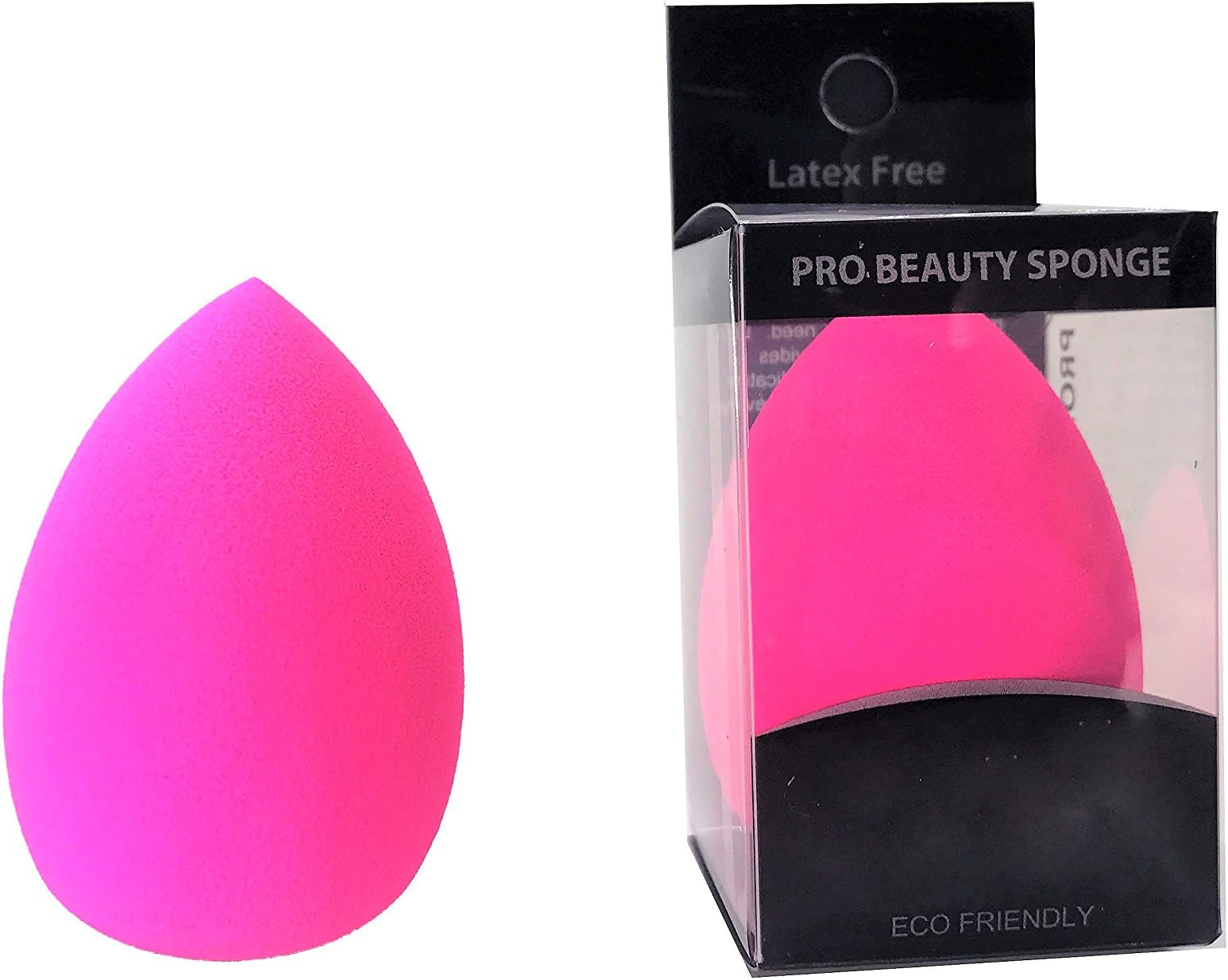 KellySecret - Latex Free Makeup Pro Beauty Sponge Blender For Foundation Powder Smooth - 1 Piece (Rose Pink)