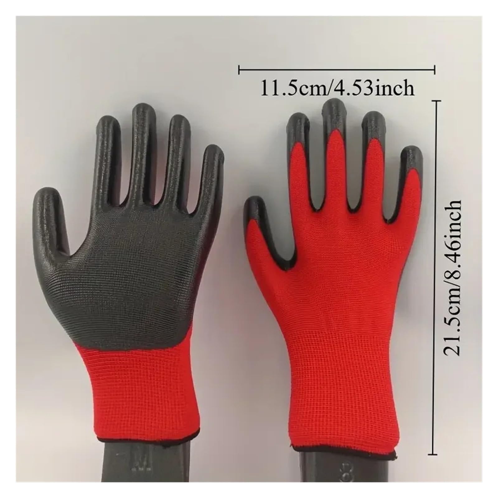 Guanti da lavoro multifunzionali, rivestimento in gomma, resistenti e aderenti, adatti for giardinaggio lavoratori meccanici(12 Pairs)