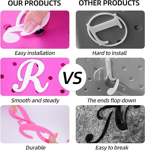 Miniatura 5 de Dijes para bolsa Bogg con letras de goma para la playa, accesorios para bolsas de mano, bolsa Bogg con letras del alfabeto