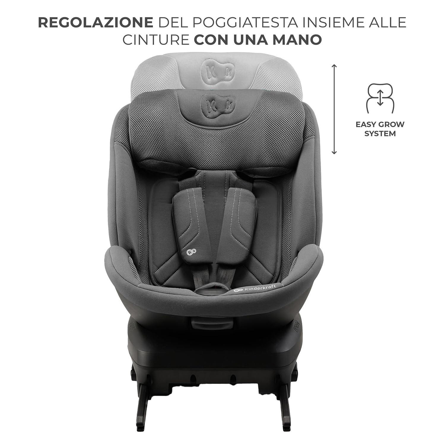 Kinderkraft XPEDITION3 I-Size fotelik samochodowy dla dzieci z obrotem o 360 stopni, ISOFIX, stacja bazowa, specjalne systemy bezpieczeństwa, łatwy do czyszczenia, od grupy urodzeń 0/1/2/3 0-36 kg