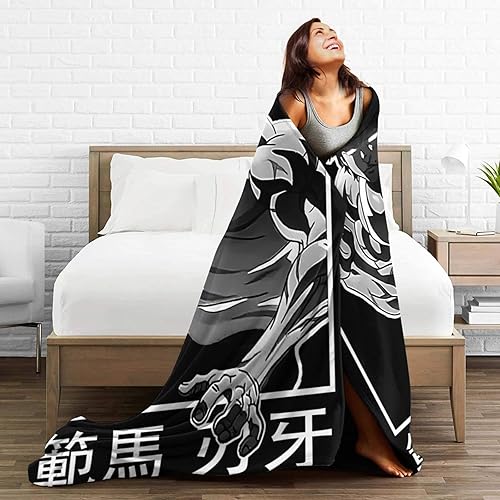 Miniatura 5 de Manta de anime Baki The Grappler Baki Hanma de microforro polar ultra suave, acogedora y cálida, adecuada para todas las salas de
