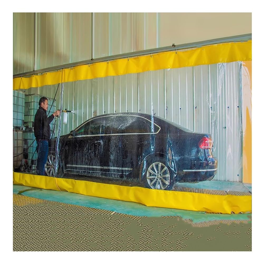 Rideaux de séparation de garage en PVC 2,4x3m bâche de cloison imperméable pour lavage auto