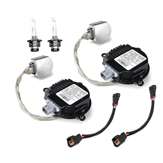 2PCS Xenon HID Headlight Ballast Control Unit w/Igniter & D2S Bulb Replacement for Nissan Rogue 350z Altima Murano Marano Maxima,for Infiniti G35 G37 FX35 Qx56, # Replace 28474-89904 28474-8991A