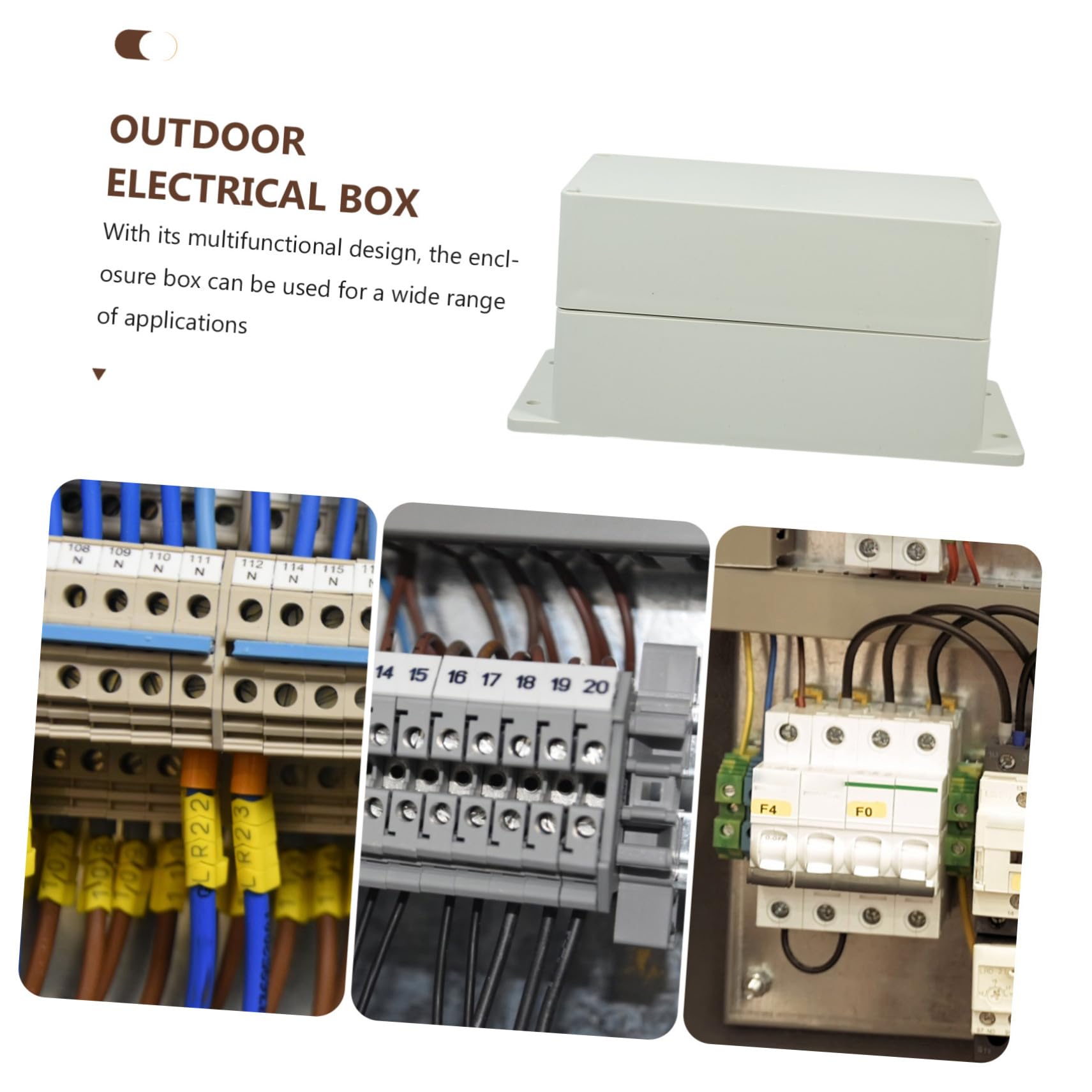 Wasserdichte Kunststoff Elektrobox Außen Steckdosen Gehäuse Präzise Überwachungsgehäuse Robustes Projektgehäuse Vielseitige Verteilerdose für Elektroinstallationen