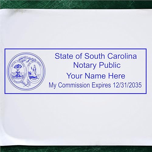 Miniatura 4 de Sello público de notario de Carolina del Sur preentintado, impresiones de hasta 15 K, sello notario SC, estampado fácil de presionar e imprimir,