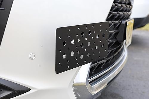 Miniatura 6 de Soporte de montaje para placa de matrícula con gancho de remolque para parachoques delantero Lexus UX 2020-2024, juego de soportes de placa con