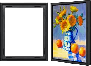 Americanflat 16x20 Canvas Floating Frame - Engineered Wood - Black