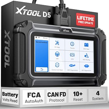 XTOOL Car Scanner D5 OBD2 Scanner ABS SRS Check Engine Code Reader 10 Reset